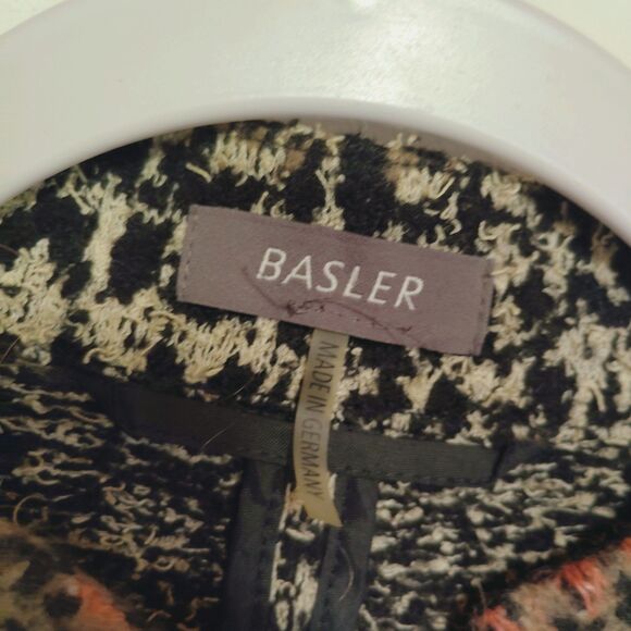 Basler Women's Polyester Mohair Collared Striped Jacket Size 36 - Picture 7 of 8